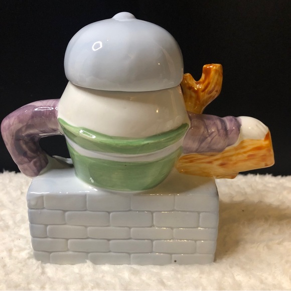 Vintage Feitx Humpty Dumpty Handpainted Ceramic Teapot, Circa 1970’s RARE FIND - Picture 3 of 11